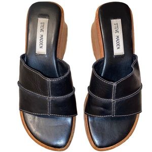 black steve madden wedge sandals size 7
